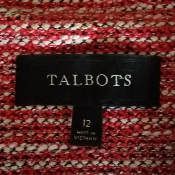 Talbots Vintage Red Open  Blazer / Sweater - Picture 5 of 8